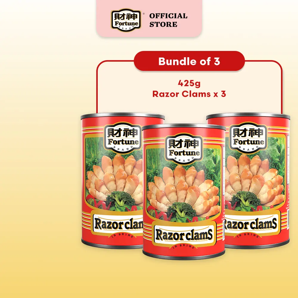 [Bundle of 3] Fortune Razor Clams 425g (DW: 140g)
