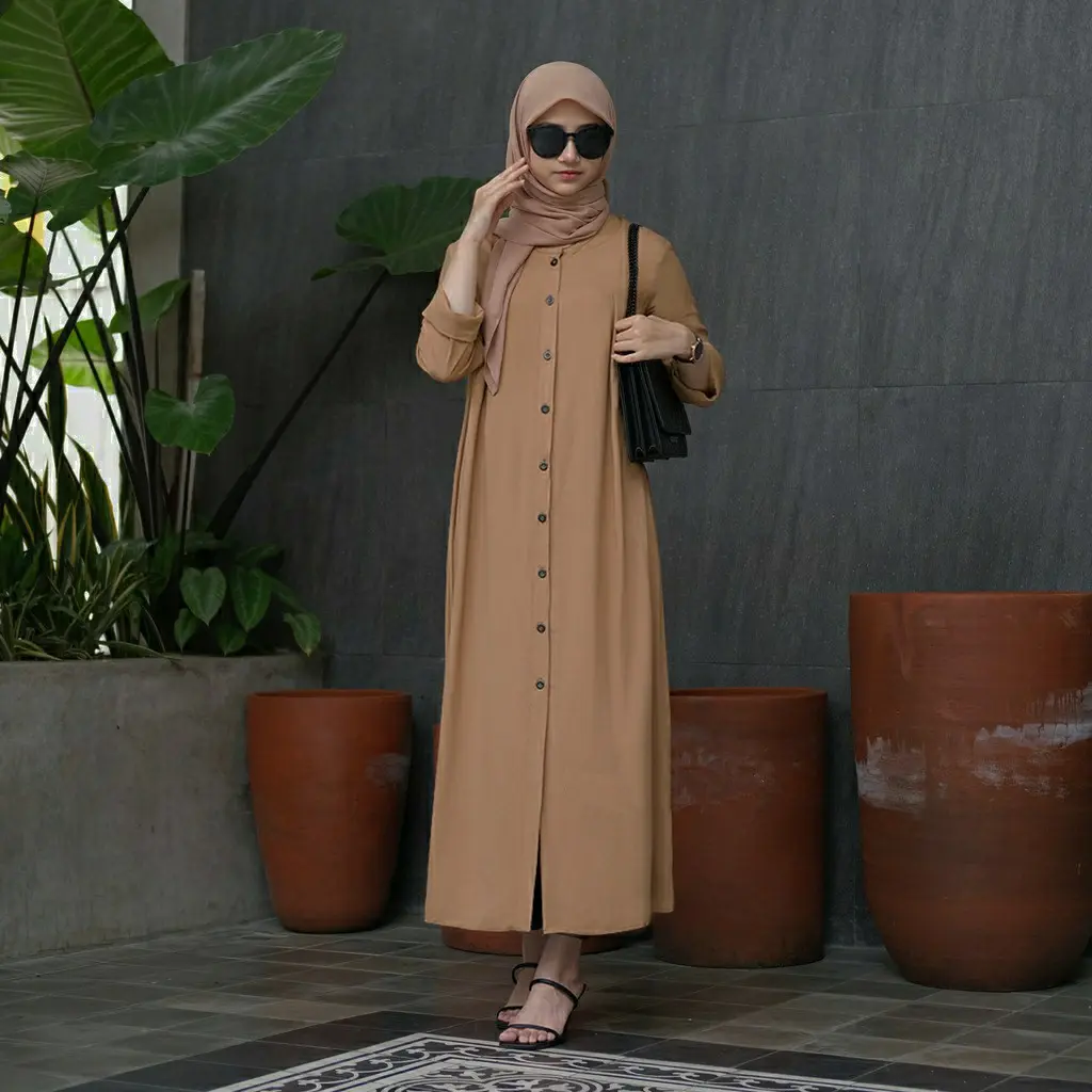 Vania Long Tunik Wanita Muslimah Hijab Kekinian Atasan Wanita Atasan Hijab Atasan Muslimah Atasan Terlaris Fashion Muslim Panjang Cod