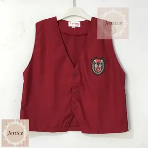 Rompi Anak SD Merah Polos / Logo Pakaian Seragam Sekolah Perempuan / Laki-laki