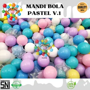 Mandi Bola Anak Pastel V.1 Kualitas SNI 100% Non Toxic BPA Free Isi 100 & 50 Pcs Gratis Ongkir 1Kg