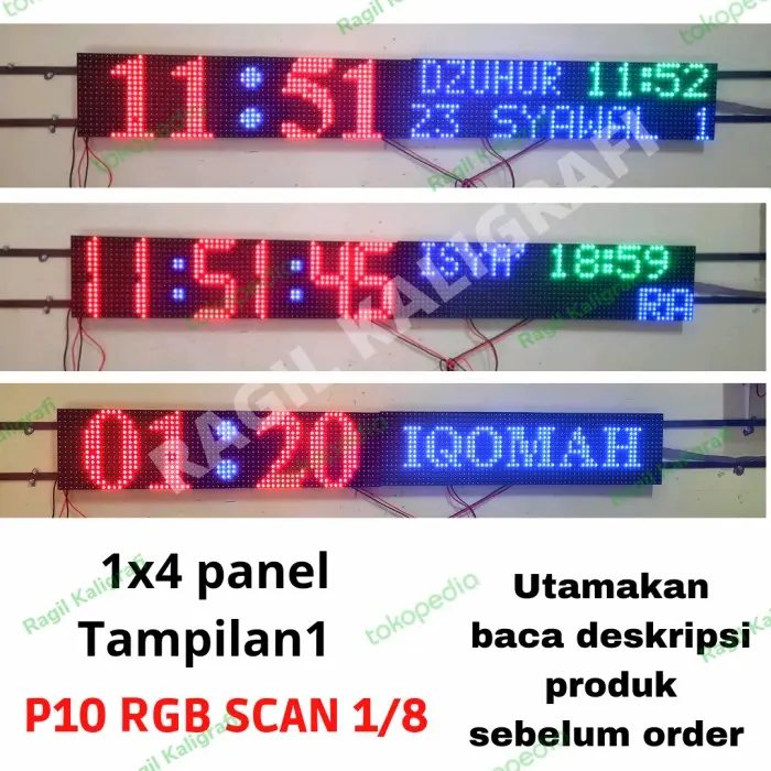 K✓I1 KONTROLER JWS P10 RGB - KONTROLLER JAM SHOLAT DIGITAL P10 RGB N♥SK 3
