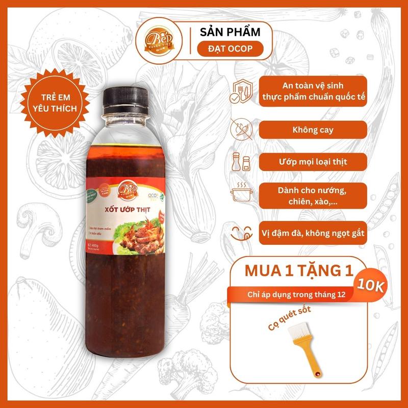  Sốt Ướp Thịt Đa Năng Vị BBQ Bếp Xuyên Việt 400G Thịt & Hải Sản Tiện Lợi Đậm Đà Không Cay Trẻ Em Yêu Thích 