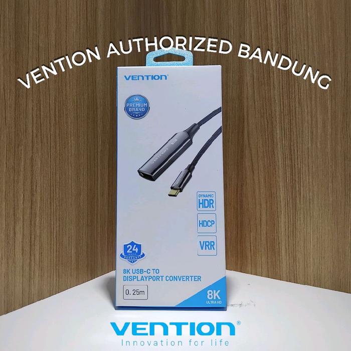Gambar Vention Kabel Converter USB C To DP Display Port 8K Ultar HD - CRG dari Vention Authorized Bandung Kota Bandung Tokopedia