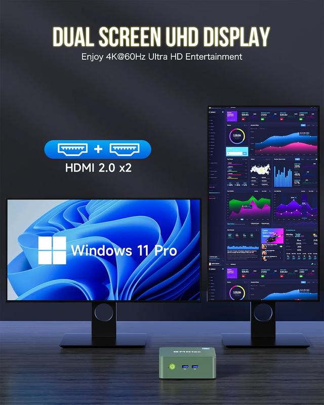MINI PC Gaming Intel Twin Lake N150 GMKtec Nucbox G3 Plus 16GB RAM 512 SSD NVME - Windows 11 pro 4k Display 2