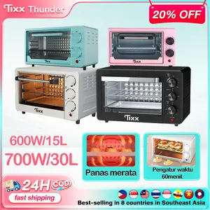 TIXX Oven Listrik Hemat Energi 15L/30L 700W Multifungsi Oven Peralatan Pemanas Kue Pembuat Roti Garansi 5 Tahun Berkualitas Oxygen