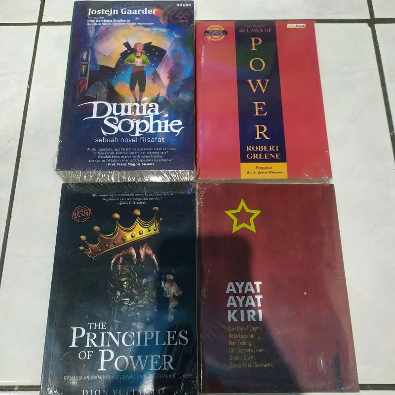 paket 4 buku 48 laws of power dunia sophie ayat ayat kiri the principles of power 1