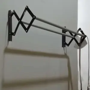 Jemuran Lipat Dinding Palang 2  Besi Tahan Karat Pakaian Dapat Disesuaikan