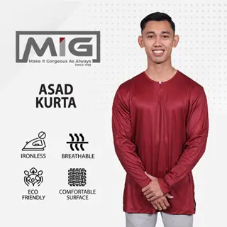 MIG Premium Classic Polyester Long Sleeve Kurta Tee