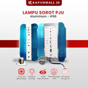 (TANPA SOLDER) Kafiinmall 1PC LAMPU JALAN 50 WATT 100 WATT PJU LED SOROT KABEL / LAMPU PJU E27 TANPA SOLDER / LAMPU LED CAHAYA PUTIH RGB