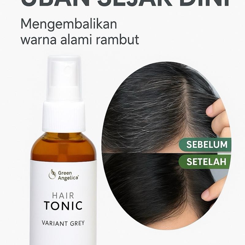 Hair Tonic Uban Green Angelica Menghitamkan Rambut Putih Nutrisi Rambut anti grey hair hitam extract Cat Dye Pria Pewarna 8