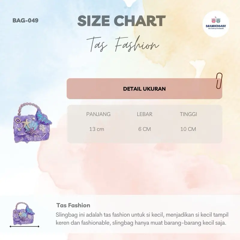 [Brandedbaby] Tas Selempang Blink Blink Mermaid Tas Fashion Glitter Mermaid Premium 4