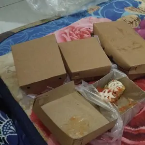 Lunch Box Kertas Kraft Coklat Eco-Friendly & Food Grade