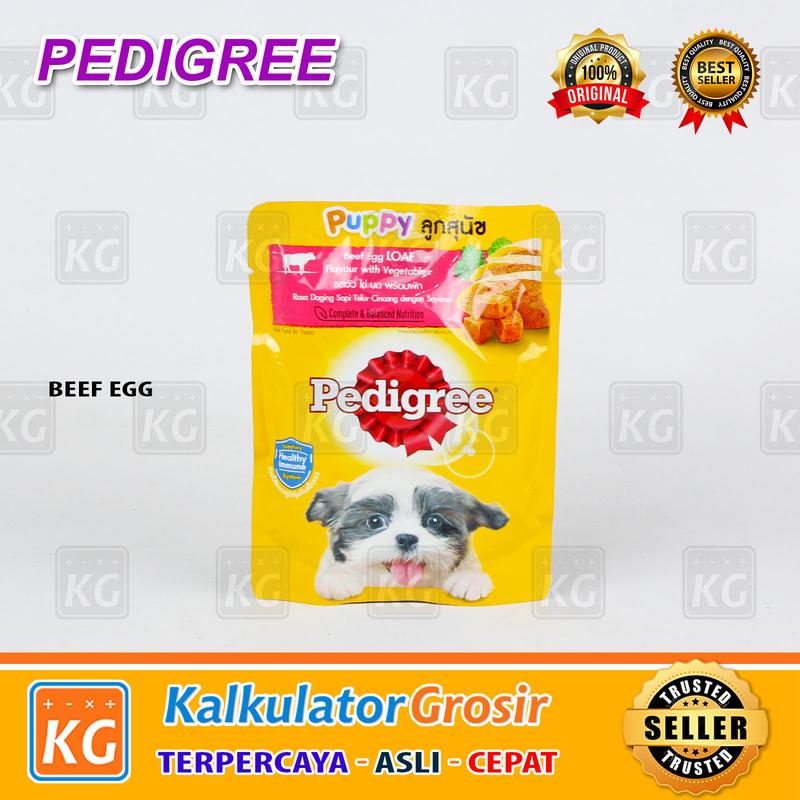 Pedigree Pouch 80gr Wet Dog Food Pedigree Makanan Anjing Puppy Adult Dewasa 2