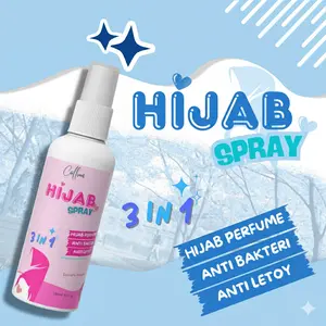 Callum Hijab Spray 3in1 Parfum Segar & Anti Bakteri 100ml Wangi Floral Tegak Seharian Aman untuk Semua Jenis Bahan Hijab