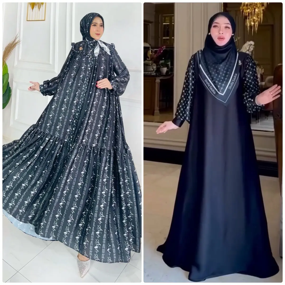 GAMIS SILK SET HIJAB S4 7093 6179 ORI BY SHELLASAUKIA