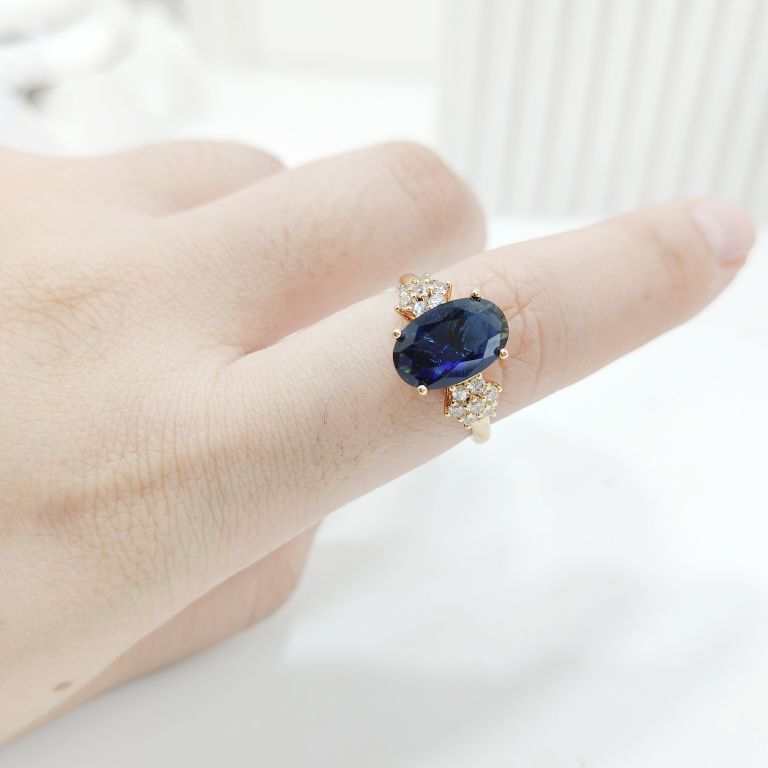 Perhiasankita Beli 2 Produk Gratis 1 - Cincin Permata Biru Cincin wanita permata aksesories wanita tahan lama
