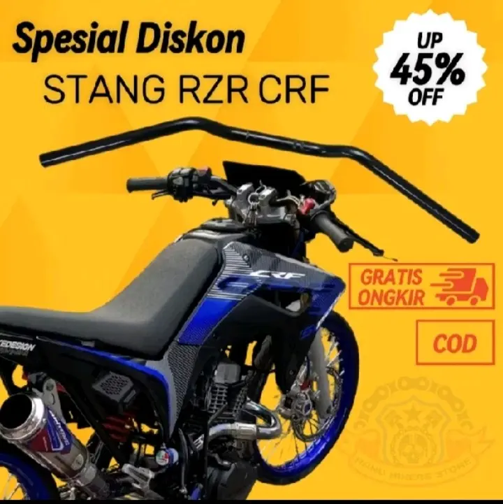 Stang Stir RZR Diameter 22mm Bahan Tebal 2mm PNP CRF KLX WR155 SUREX HEREX Motorcycle sprinter