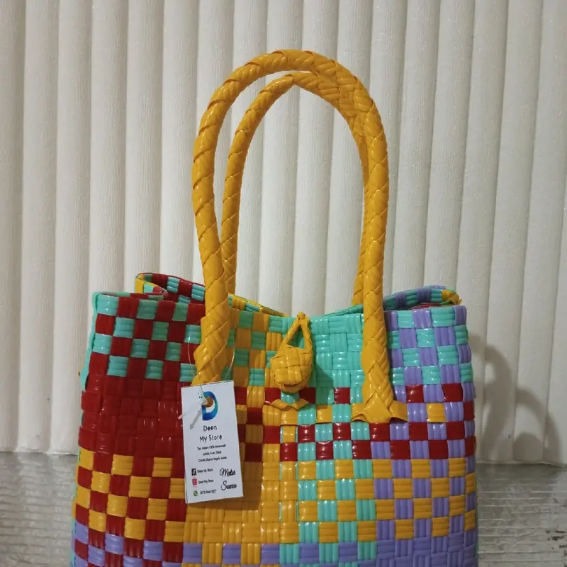 Tas Anyam Jali Rainbow Series ukuran (23*10*16) Tote 2