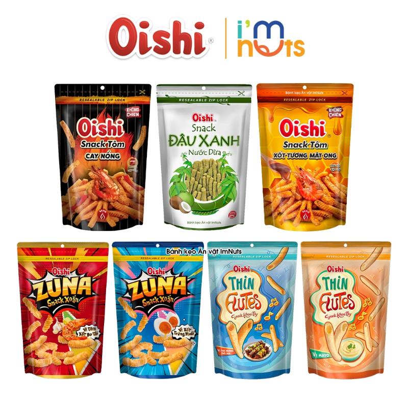 Đáng giá Combo 5 Gói Snack Oishi Đủ Vị Túi Zip Tiện Lợi
