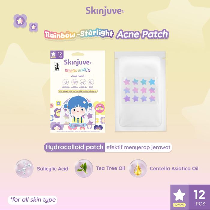 Gambar Skinjuve Acne Patch Trial Pack - Rainbow Starlight 12 pcs (Hydrocolloid Patch For Acne / Pimple Treatment - Stiker Patch Jerawat) dari Era Official Store Kota Administrasi Jakarta Barat Tokopedia