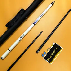 Tongkat Biliar Billiard Stick Serat Karbon 12.5mm Profesional Stik Billiards Tongkat biliar 1/2 Terbagi Kepala stik Stik Biliar filter Shaft low deflection snooker chalk carbon full set Cue Play