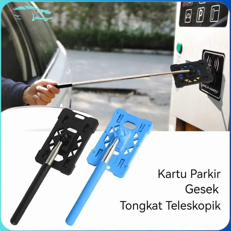 Mobildage Tongkat E Toll Portabel Telescopic Stainless Steel Hitam 20cm-60cm untuk Kartu E Toll & Kontrol Akses Mobil Car Bahan ABS dan Baja Tahan Karat - Besi