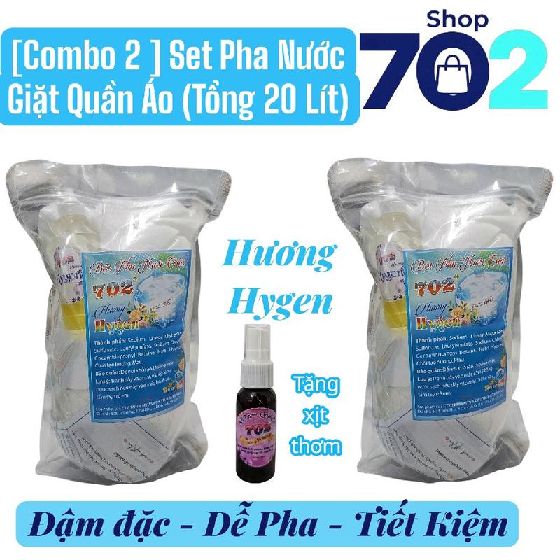 Combo 2 Set Pha 10 lít Nước Giặt 702 Tổng 20 lít . Tự Pha Tại Nhà. Làm Sạch