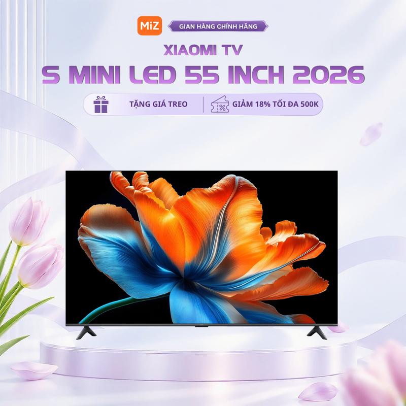 Tivi Xiaomi TV S Mini LED 55 2026 Google TV, Độ Phân Giải 4K