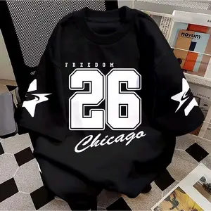 Kaos Distro Chicago Premium Bigsize 7XL 6XL 5XL 4XL 3XL 2XL XL L M S Full Printing Bahan 100% Cotton Combed 24s Adem Nyaman Super Premium Lengan Pendek Unisex Cowok Pria Wanita Oversize Motif Simpel T-Shirt Baju Atasan Keren Katun Sablon