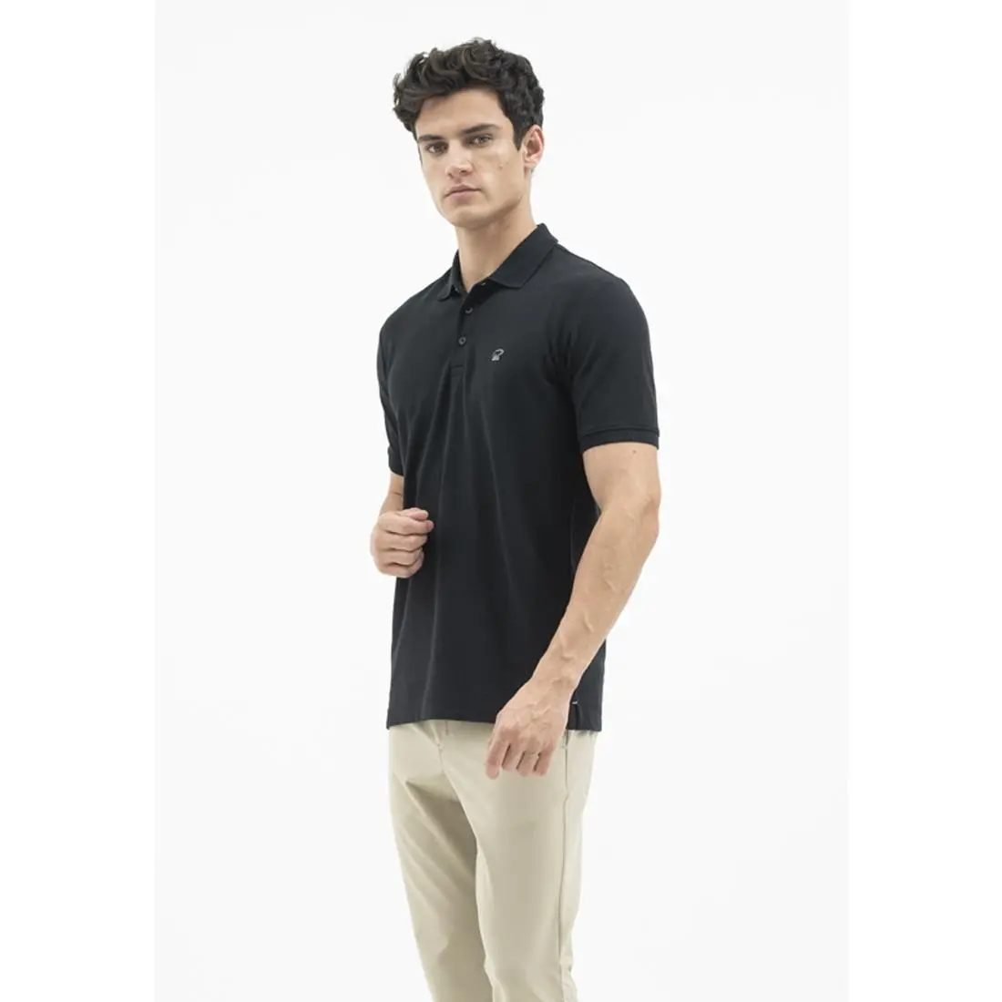 Jack Nicklaus Alpha Polo Shirt Pria Regular Fit Black