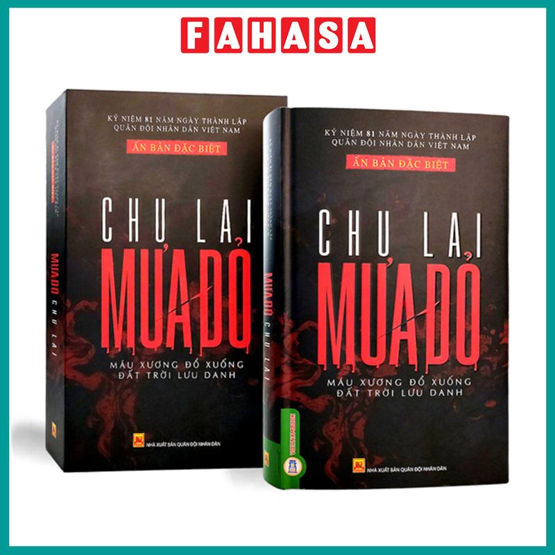 Sách - Mưa Đỏ (Chu Lai) - Ấn Bản Đặc Biệt - Kèm Hộp + Chữ Ký Tác Giả - Nhà xuất bản: Quân Đội Nhân Dân
