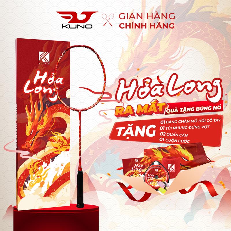  Vợt Cầu Lông Kuno Hỏa Long Chính Hãng Tặng Kèm 2 Quấn Cán 1 Thấm Hút Mồ Hôi 1 Túi Đựng Vợt Sport vợt cầu  lông HL001 