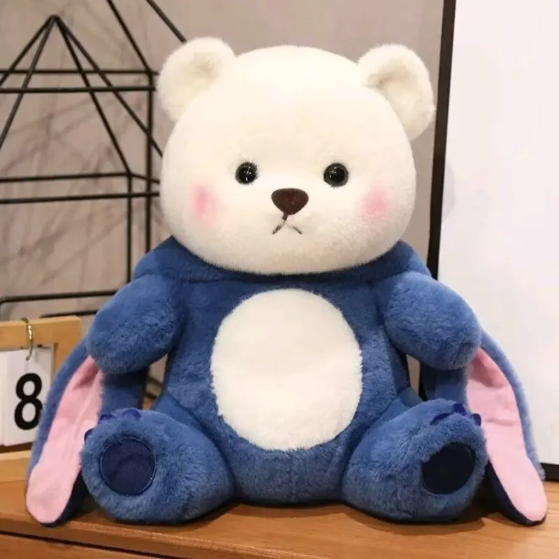 Bear costum lotso dan stit XL pake hodi bisa dilepas pasang sangat lucu dan menarik untul di mainkan bahan halus dan lembut uk 40cm Toys 6