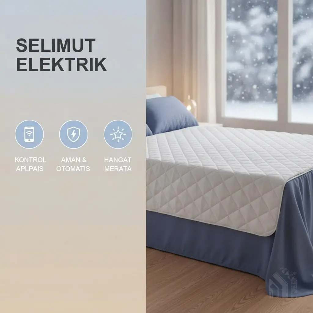 Selimut Elektrik Graphene Pemanas Tubuh Cepat 150x80cm dengan Kontrol Aplikasi Cerdas, Memberikan Kehangatan Merata dan Aman untuk Tidur Nyenyak di Musim Dingin