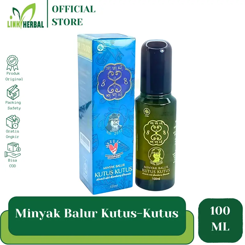 Kutus-Kutus Minyak Balur Tamba Waras Kemasan Baru Box Biru Isi 100ml I MKK AKSARA BALI 0