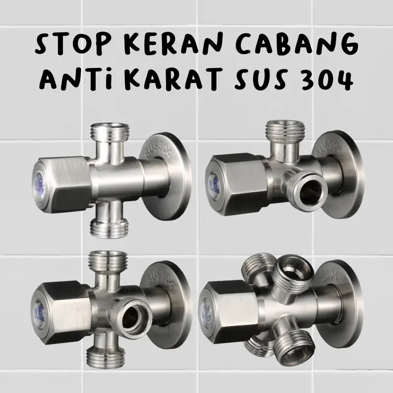 stop keran cabang stainless steel 304 / KERAN AIR ANTI KARAT 0