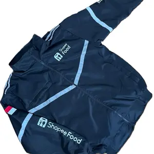 jaket bomber ojek online jaket shp food hitam Logo bordir