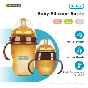 Dr.isla Botol Minum Bayi Botol Minum Anak Botol Bayi 150Ml/250Ml Dot Bayi Baru Iahir Botol Susu Bahan Silikon BYP09/BYP10 Bottle