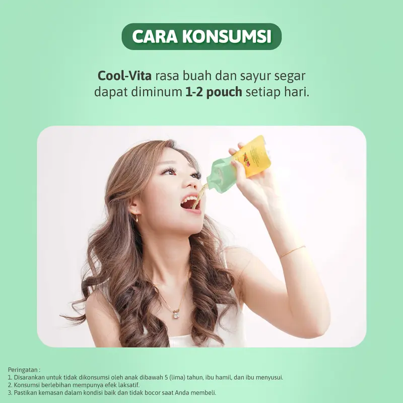 [LIVE] 2 Box Coolvita Minuman Fiber Rasa Buah & Sayuran (14 Pouch) - 14D 2