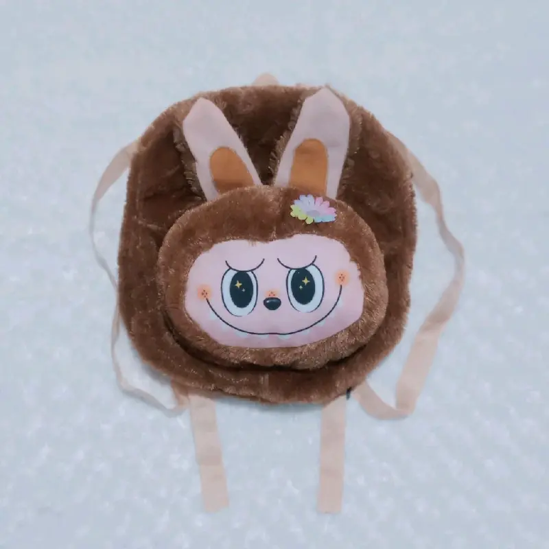 Tas Ransel Kepala Labubu Masuk Buku Tas Gandong Bulu Rasfur Lucu Bisa Cod 1