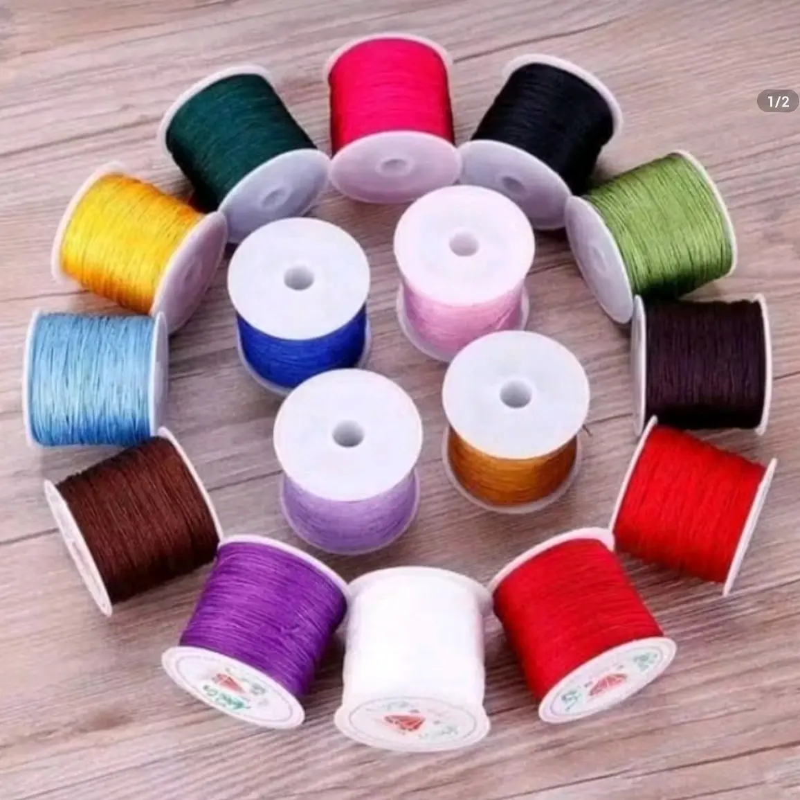 1 roll Tali Giok 0,8mm Tali Nylon Benang Shambala Super Kuat Cina Bahan Kerajinan Gelang Kalung DIY Bahan Nilon