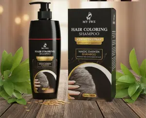 1 pcs MY IWE Hair Coloring Shampoo 150 ml dengan Kemiri Ekstrak untuk Penutup Uban dalam 15 Menit