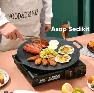 WAJAN PANGGANGAN KOREA 34CM ANTI LENGKET NON DUS BAHAN BAJA.