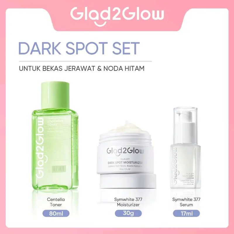GLAD2GLOW SPESIAL BUNDLING 3IN1 PAKET SKINCARE 3 PCS MOISTURIZER SERUM TONER - ACNE KIT GLOWING KIT Acne Prone Pembersih Skin Care Kits Semua Tipe Kulit BHA wajah berjerawat tea tree oil kit perawatan kulit 5