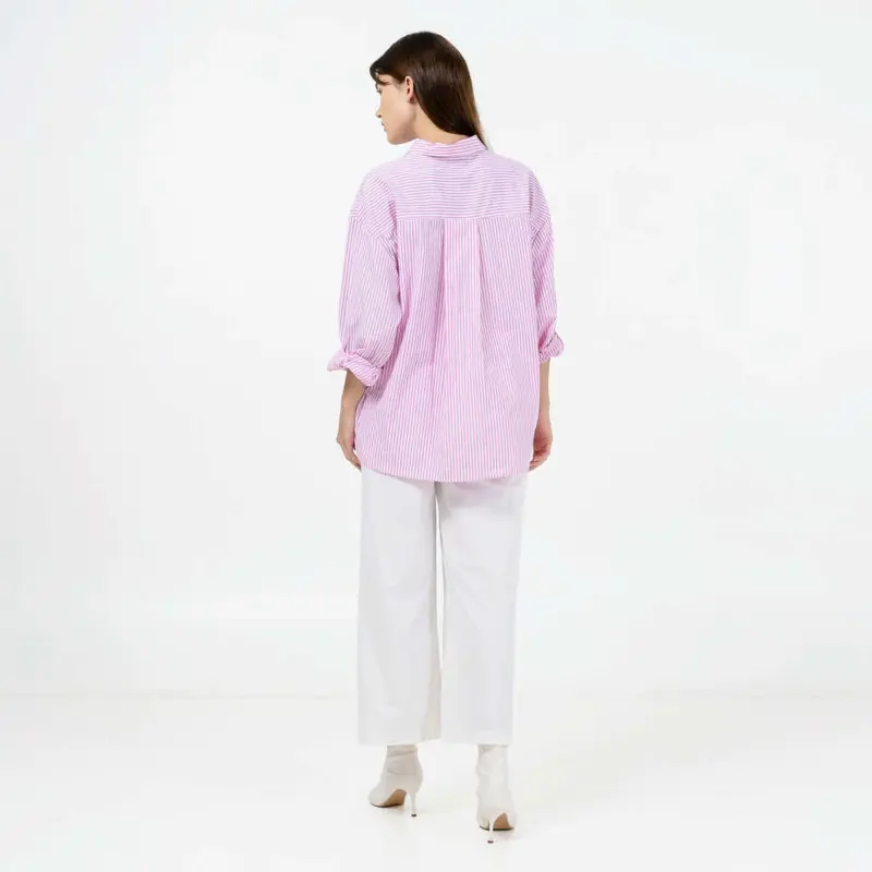 This Is April Atasan Kemeja Motif Casual Wanita Stripe Arlet Top 7