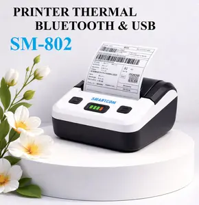 SMARTCOM Printer Thermal 80mm Bluetooth USB Cetak Resi Alamat Struk