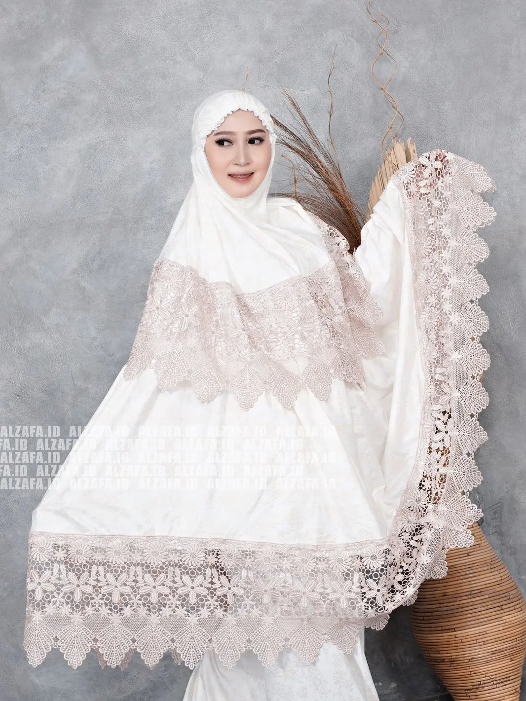Mukena Dewasa Jumbo Katun Mix Foil Gliter Renda Mewah Milo Import Cantik