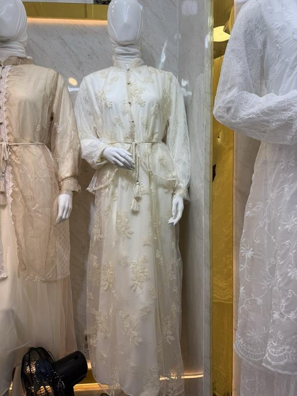 FLASH SALE GAMIS SERIES LEBARAN VIRAL IVORY BUTTER INNER OUTER TERLARIS 2026 Muslim Dress Mewah