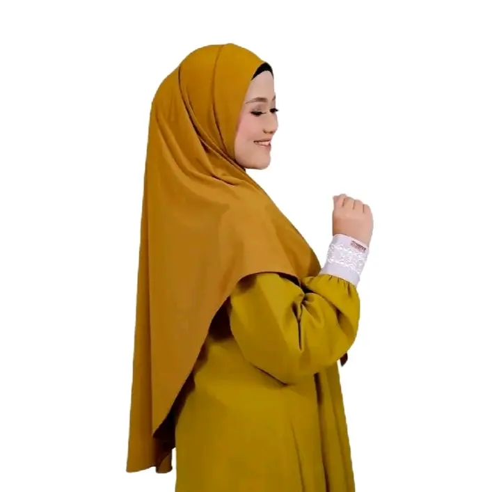 jilbab dewasa bulan sabit L non pet Jersey super premium kerudung dewasa