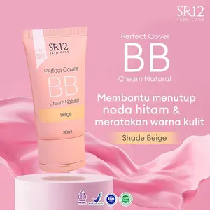 SR12 Perfect Cover BB Cream Natural Liquid Foundation Flawless Anti UV Melembabkan & Mencerahkan Wajah Full Pigmented